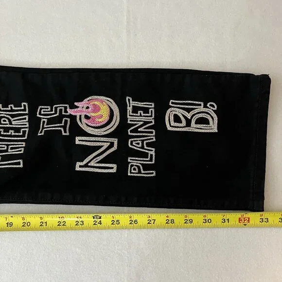 First Row Men's Future Distressed Slim Black Jeans Sz 42x32 Straight Stretch NWT